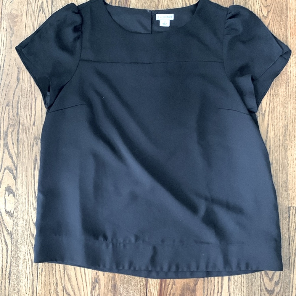 NWOT J by J.Crew tulip sleeve black top